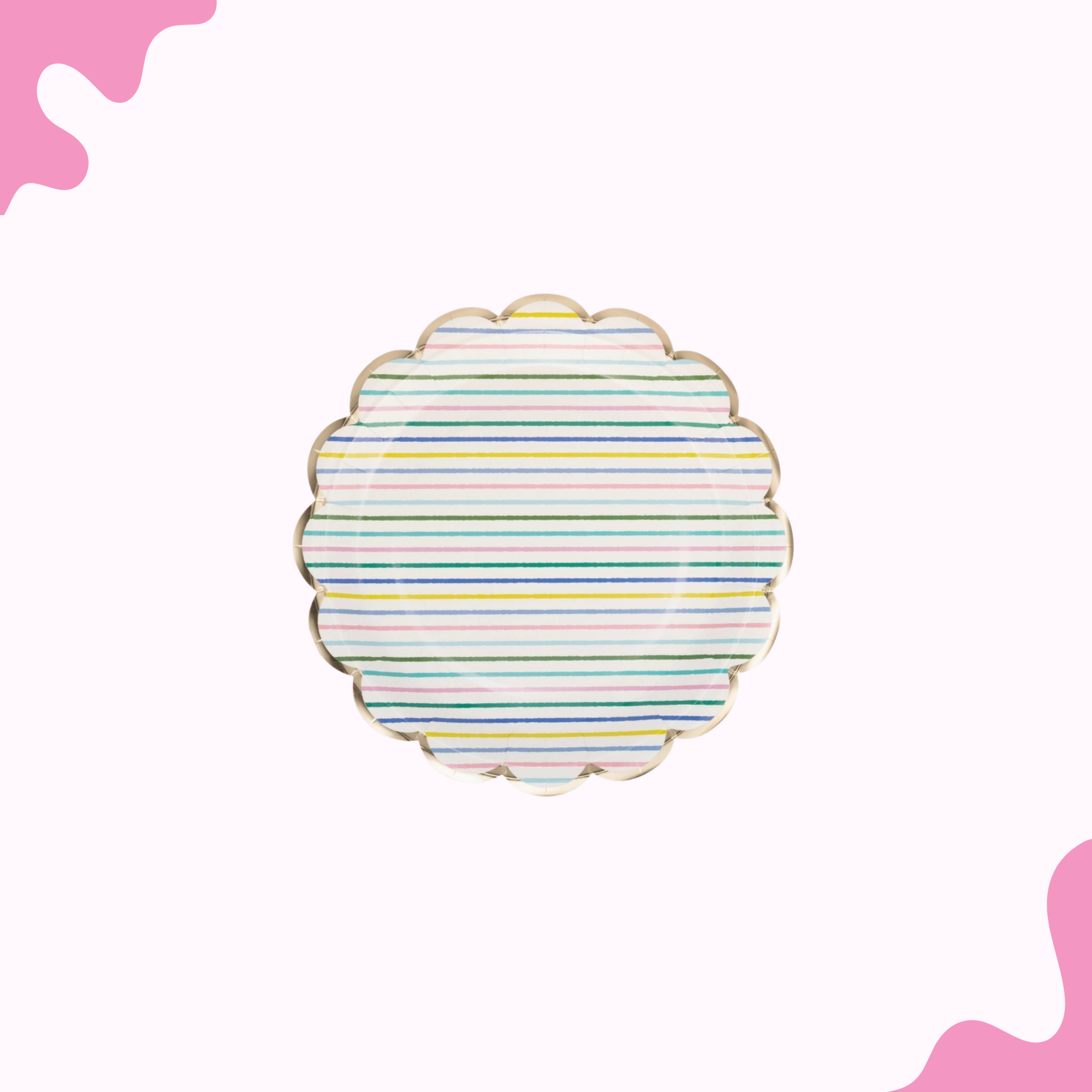 Pastel Stripe Plates