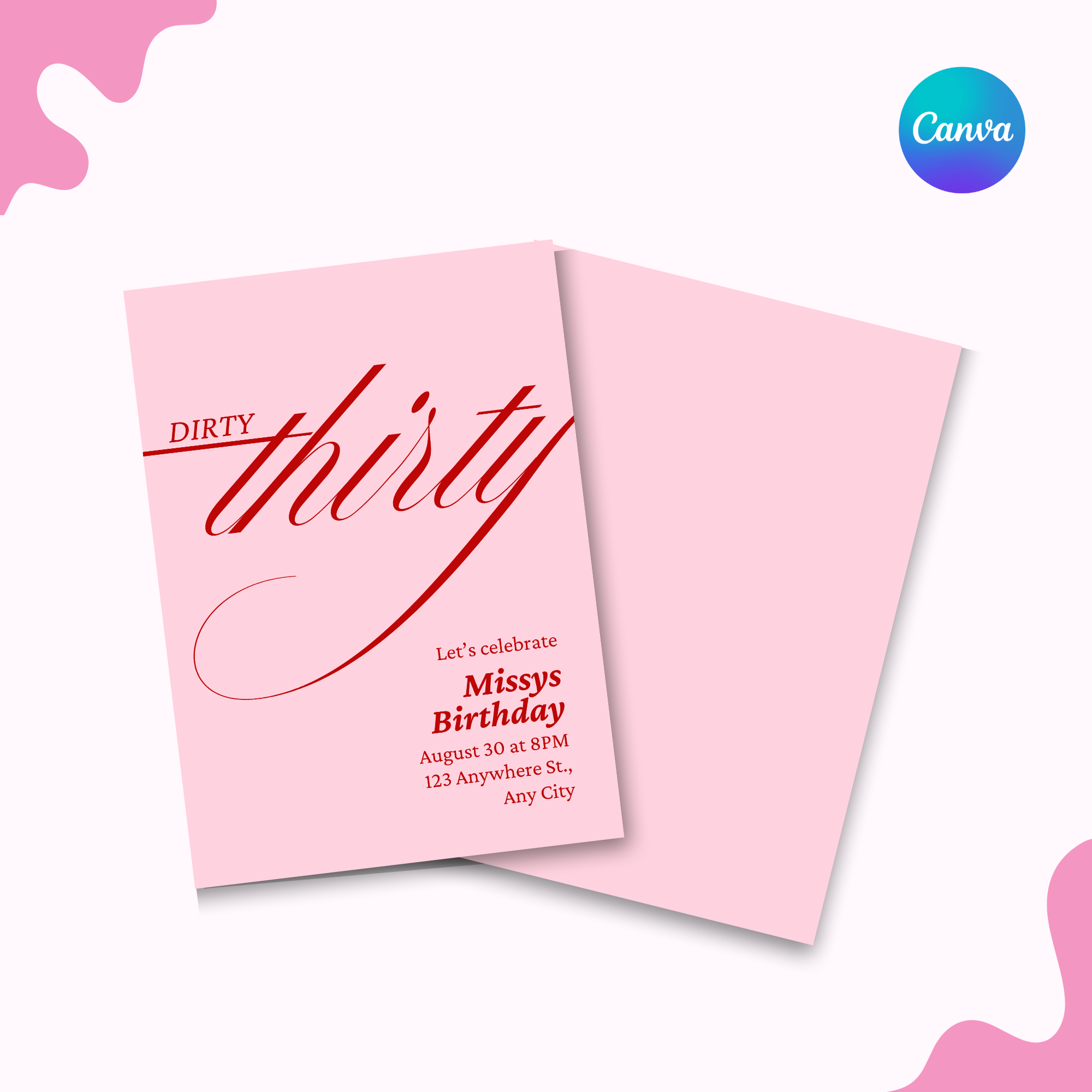 Dirty Thirty Invitation