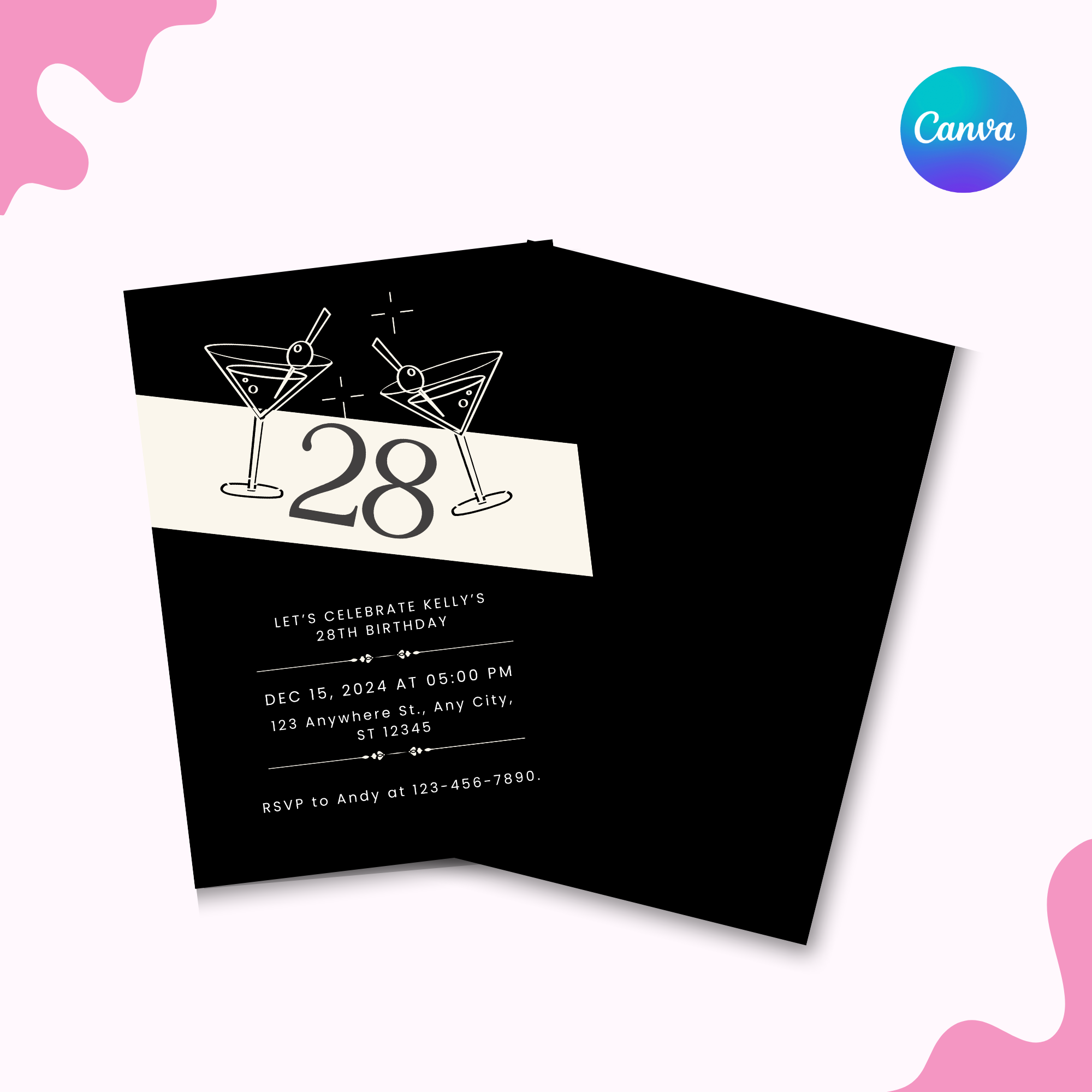 Cheers Martini Invitation