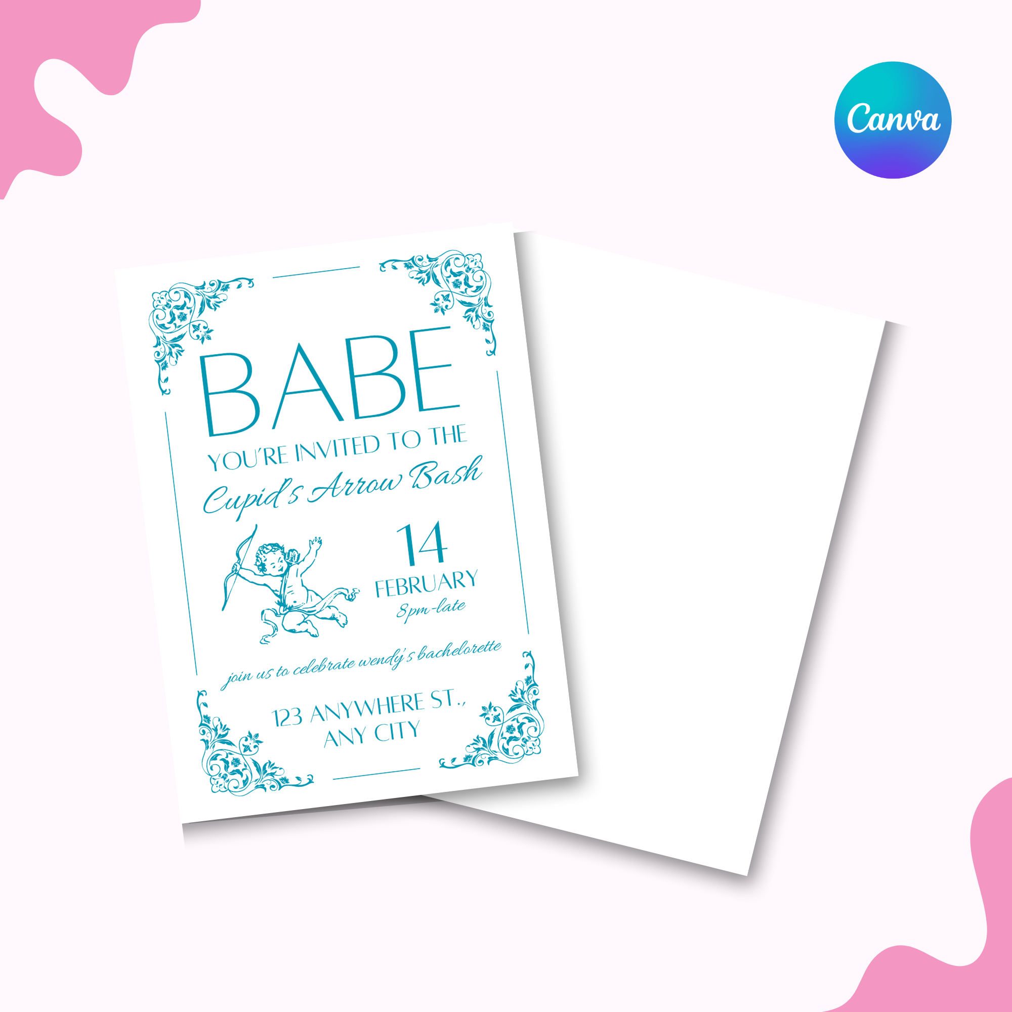 Vintage Cherub Invitation