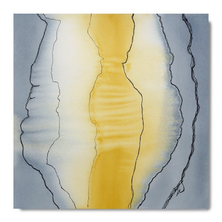 #16: April 20, 2024,mixed media: (acrylic, oil-based pens), 14.5" x 14.5"