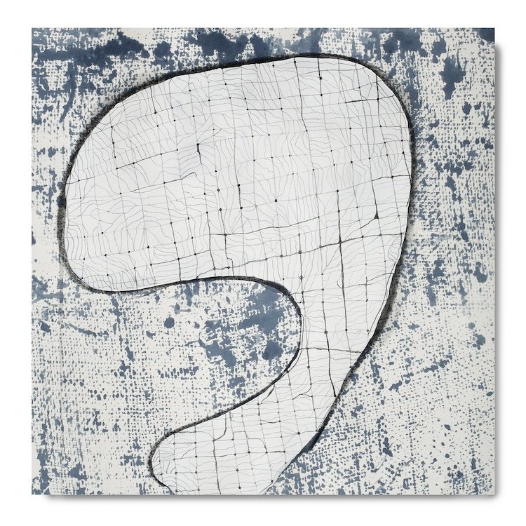 #33: September 7, 2024, mixed media (water soluble graphite, acrylic, pencil), 14.5" x 14.5"