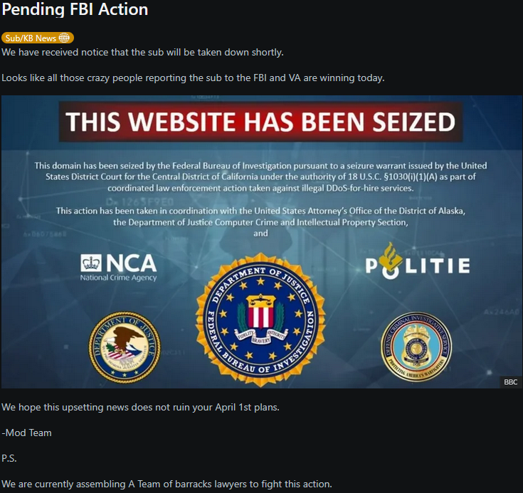 2025 r/VeteransBenefits April fools prank