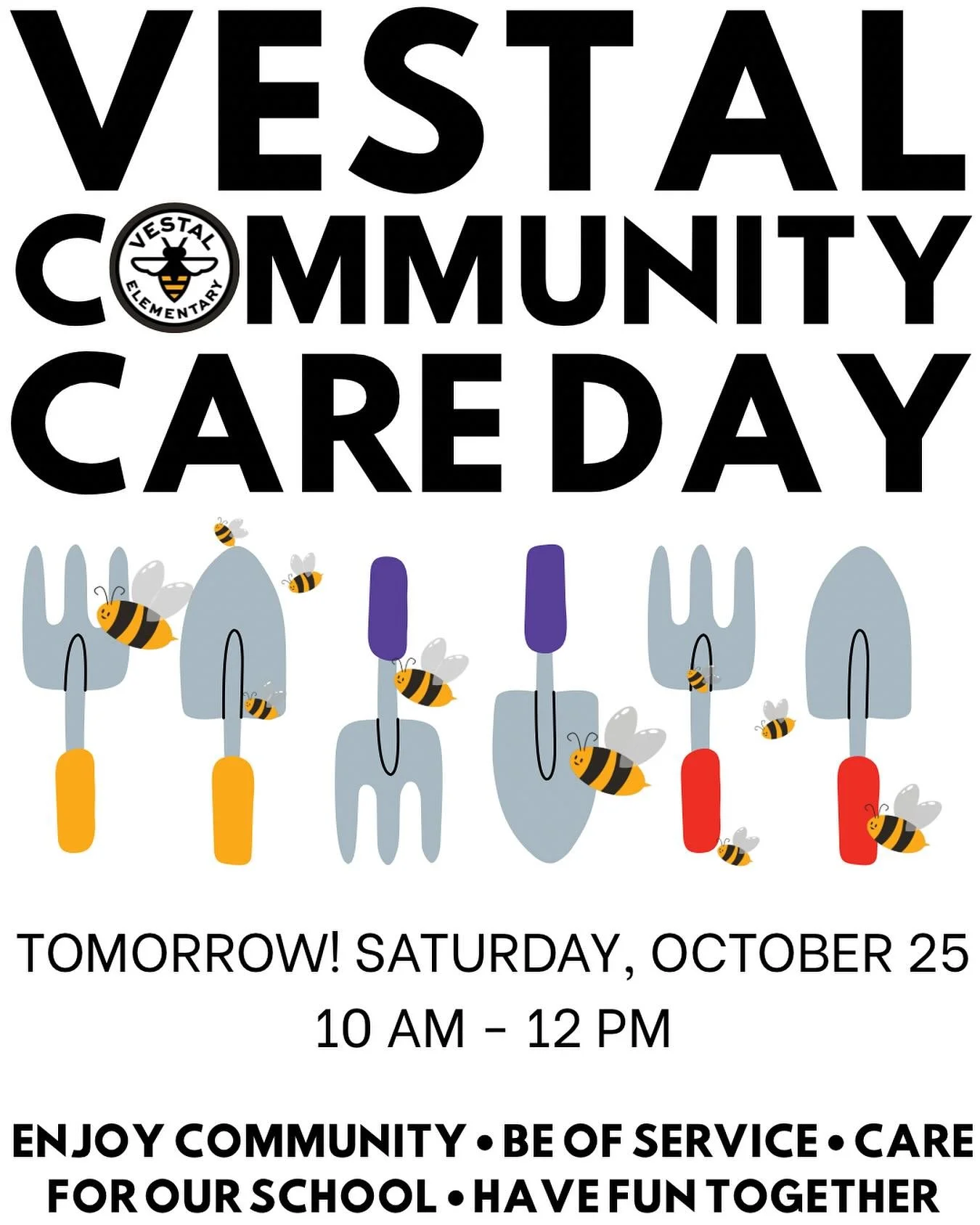 Tomorrow morning is our October Community Care Day! Bring garden tools, rain coats, water bottles and a can-do spirit!!