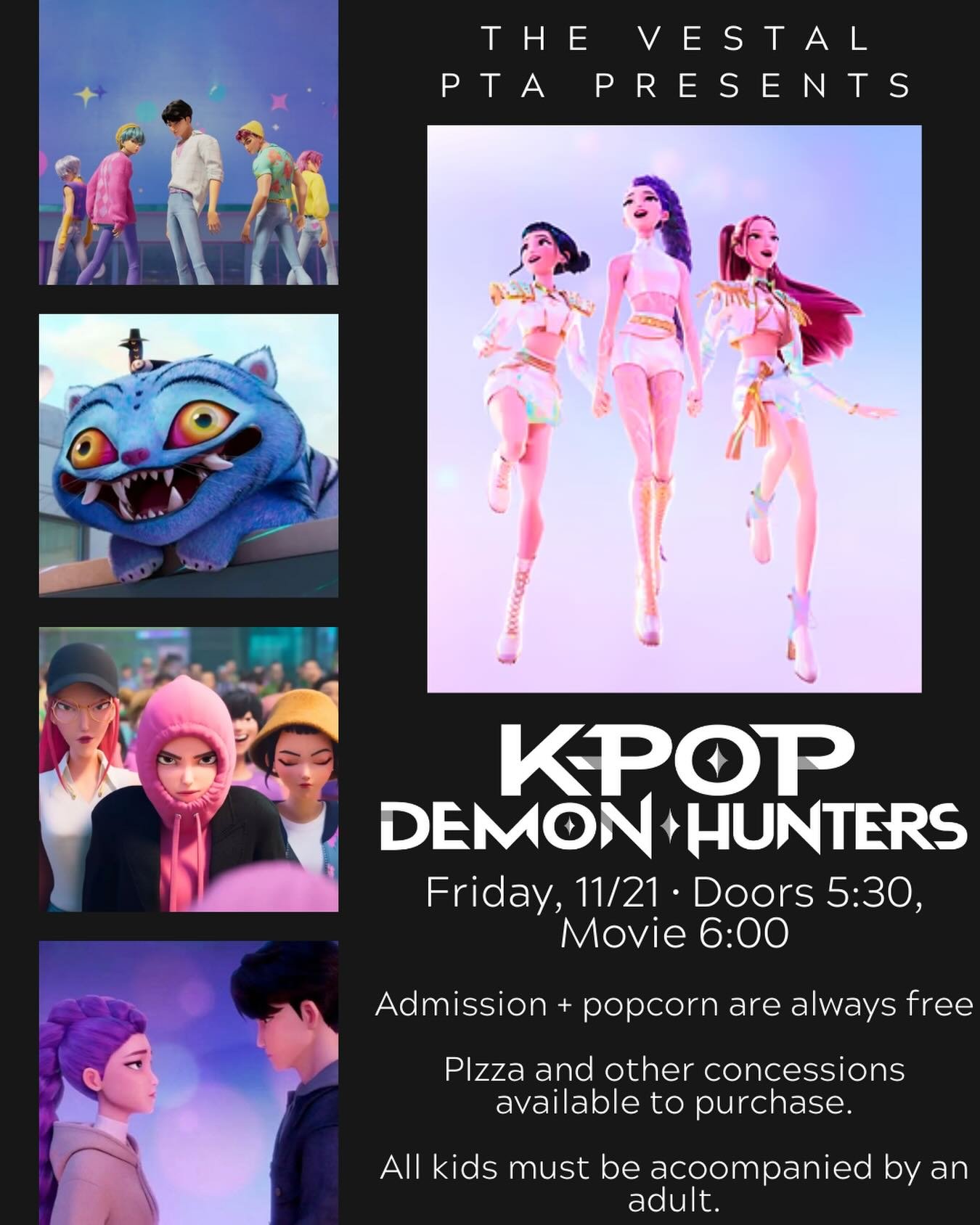 Now I know the kids are excited but&hellip; are any other parents excited to watch K-Pop Demon Hunters tonight? It&rsquo;s been like 2 months since we&rsquo;ve watched it at home and frankly I&rsquo;m ready for a rewatch. 

See you at 5:30 (movie sta