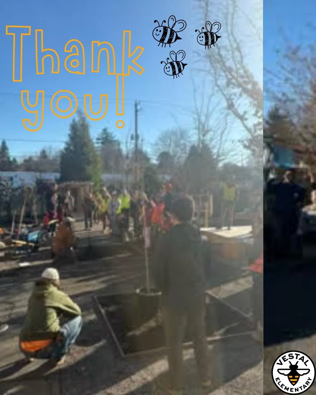 We&rsquo;d like to offer a HUGE thank you to @depavepdx and every single volunteer who came out to plant trees in the outdoor classroom last weekend. Just look at this crew, working together to make this special space for Vestal scholars to learn, bu