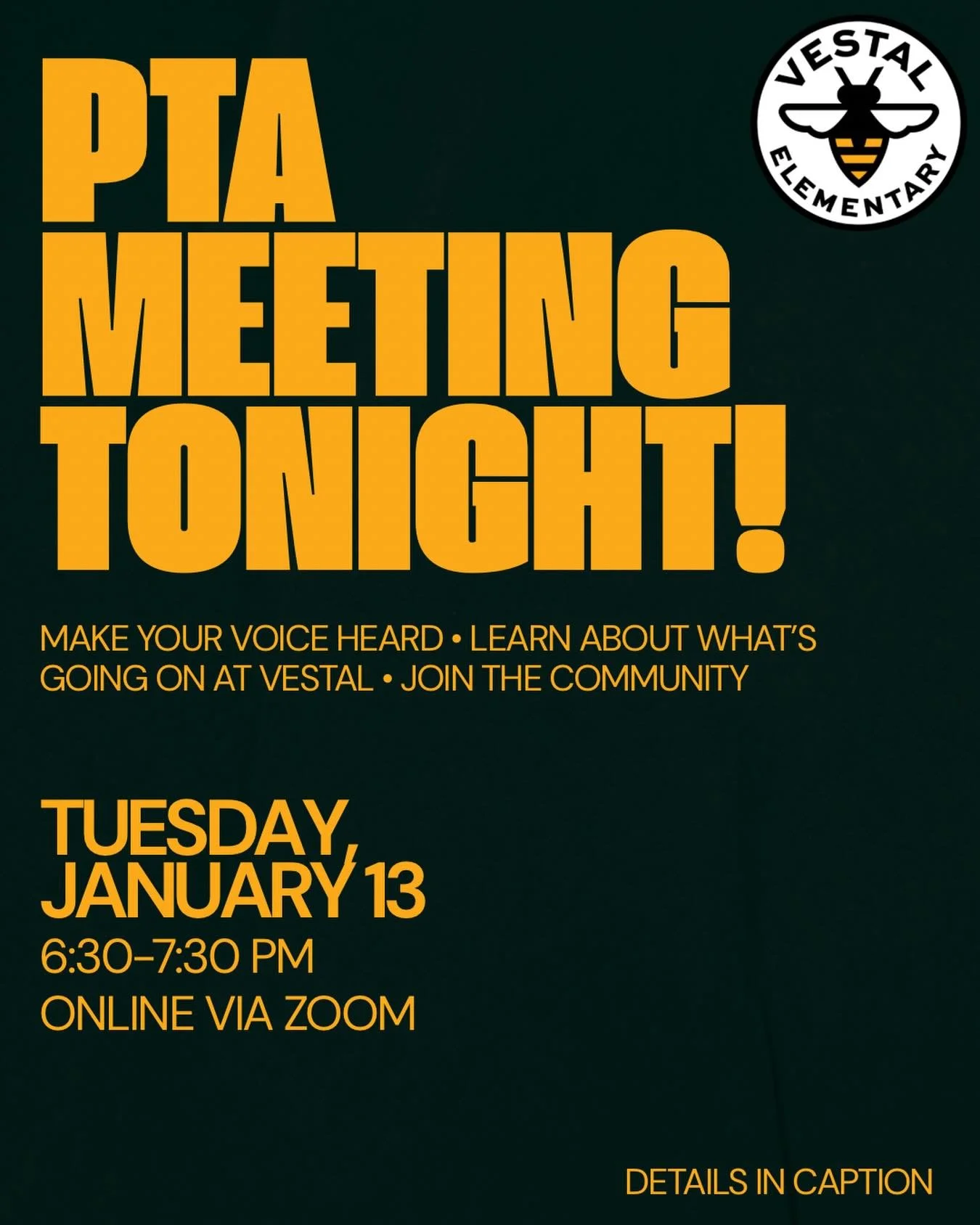 Join us tonight on Zoom!

Zoom link: https://rb.gy/fi07oe
Or dial in: +1 346 248 7799
Passcode: 898024