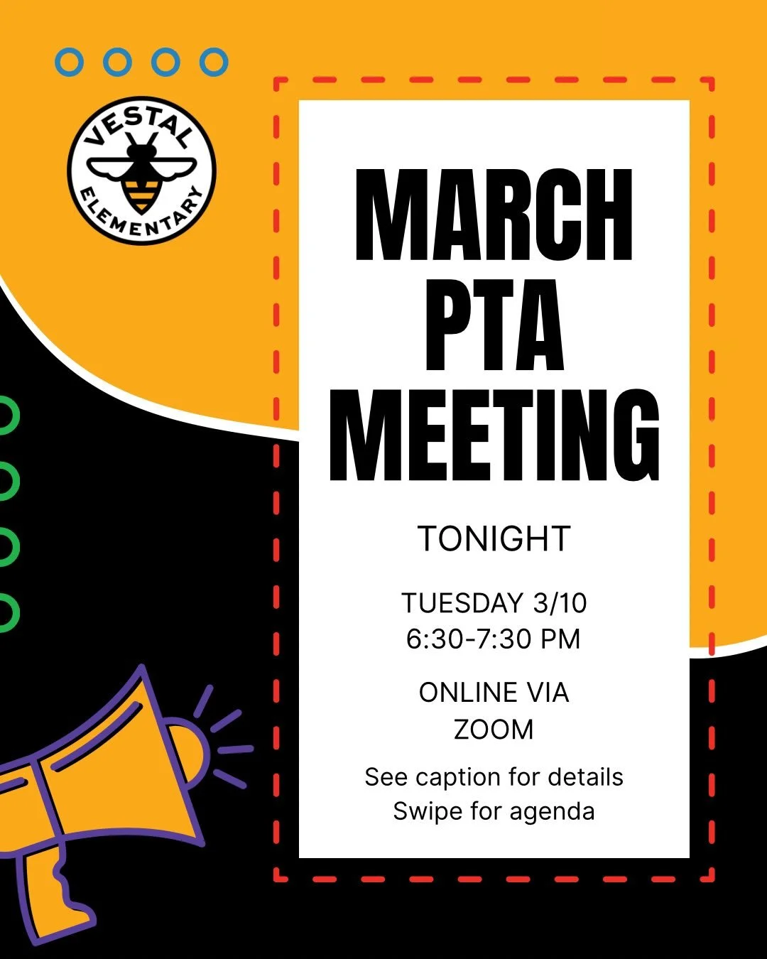 Join us tonight on Zoom! All are welcome - you don&rsquo;t need to be an official member of the PTA!

Zoom link: https://rb.gy/fi07oe
Or dial in: +1 346 248 7799
Passcode: 898024