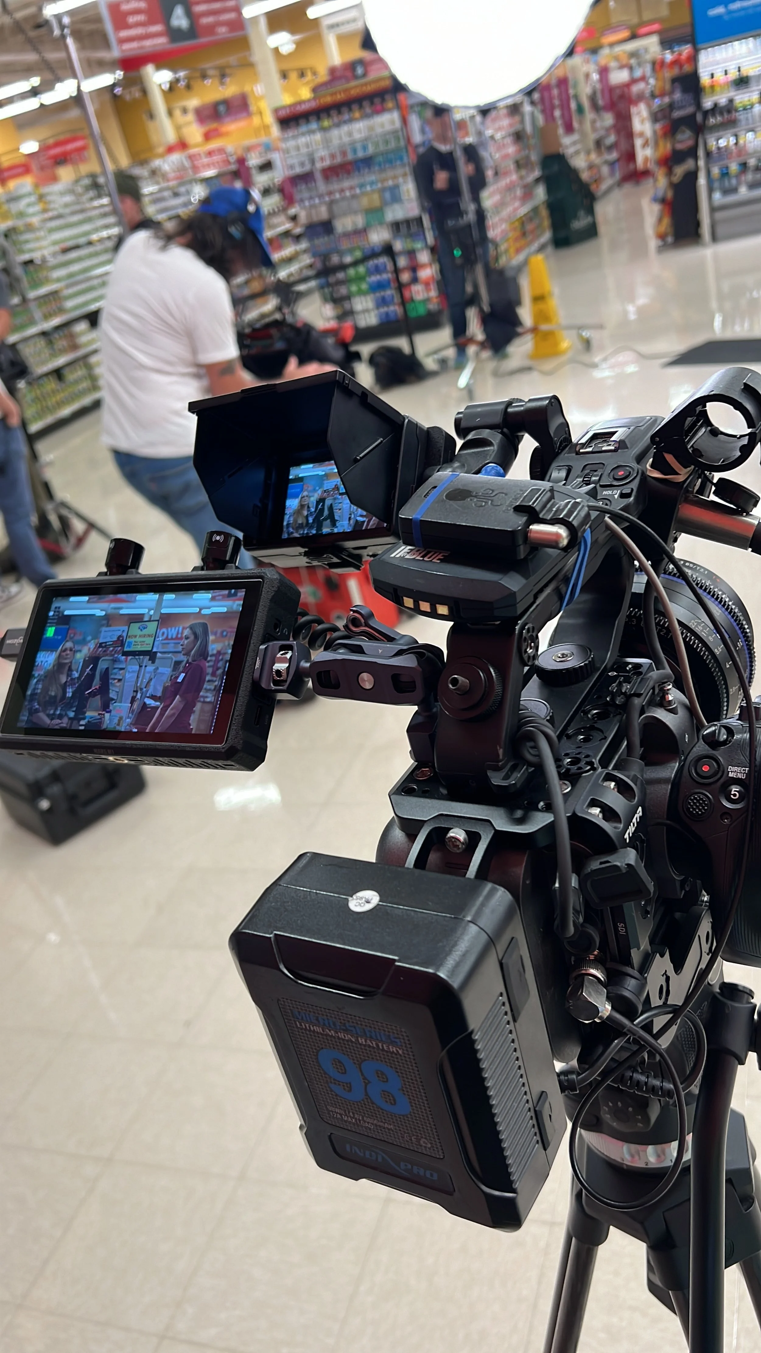 A phone photo of Nico with the FX6 before operating