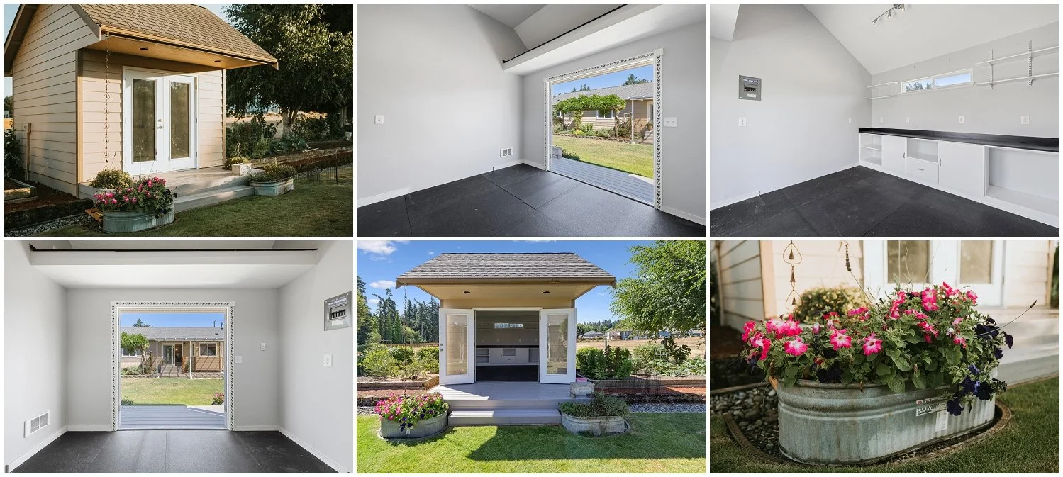 Tacoma WA acreage property with equestrian setup, shop, and buildable lot listed by Andrea Hamre Realtor