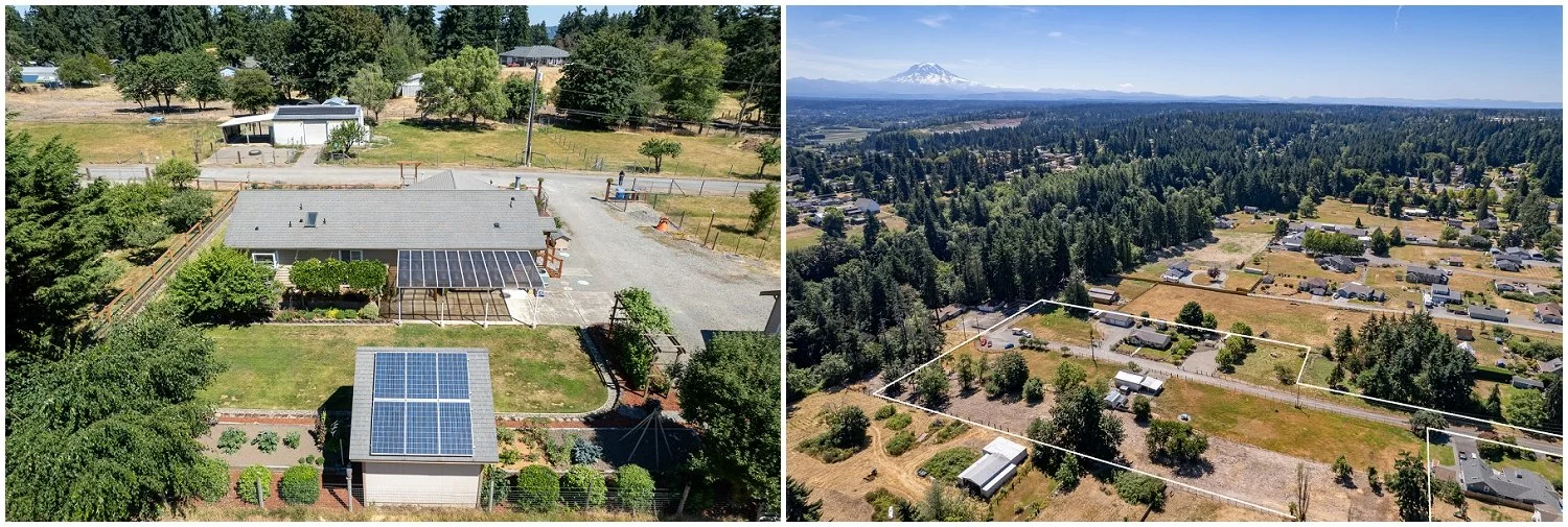Tacoma WA acreage property with equestrian setup, shop, and buildable lot listed by Andrea Hamre Realtor
