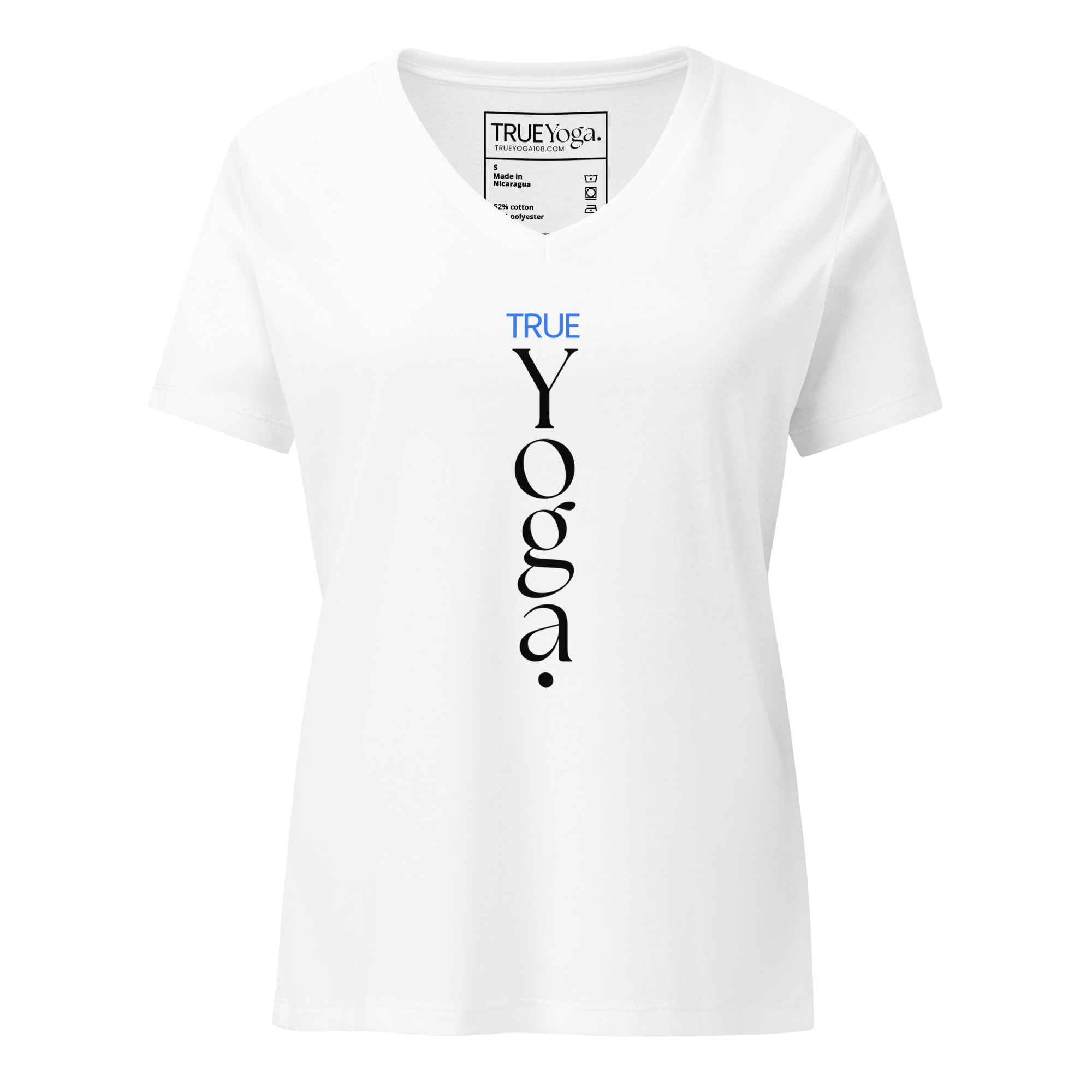 TrueYoga. V-Neck T-Shirt (White)
