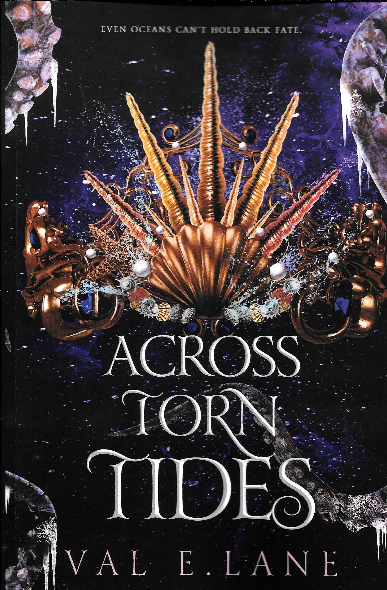 across torn tides by val e. lane, a young adult fantasy novel featuring pirates and mermaids