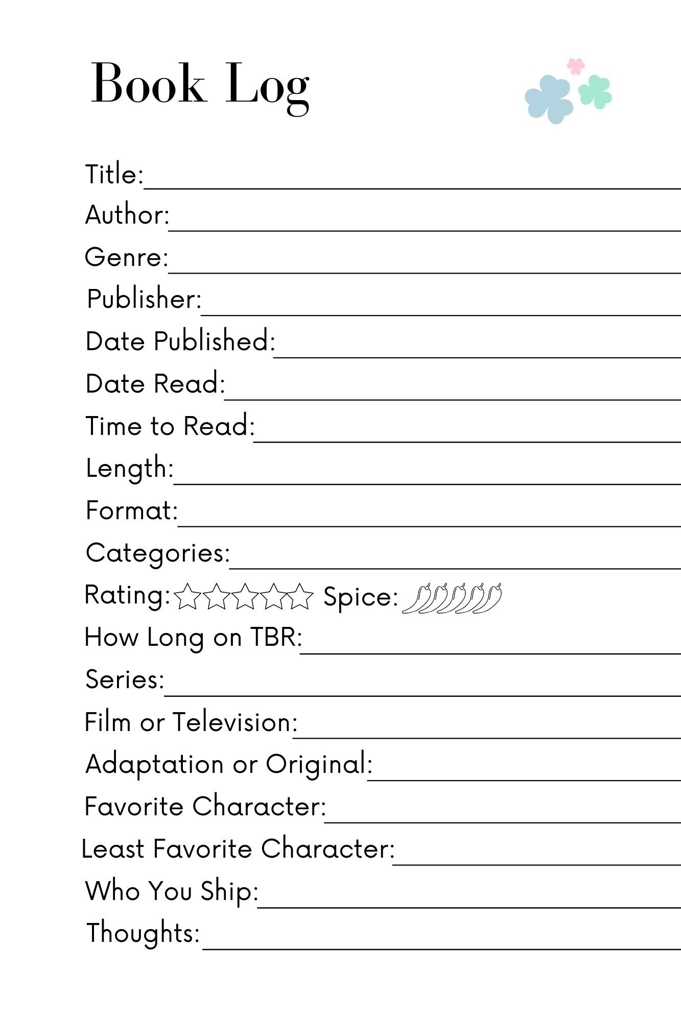 november 2, 10:05 p.m., canva, book journal, reading journal, book log, book tracker