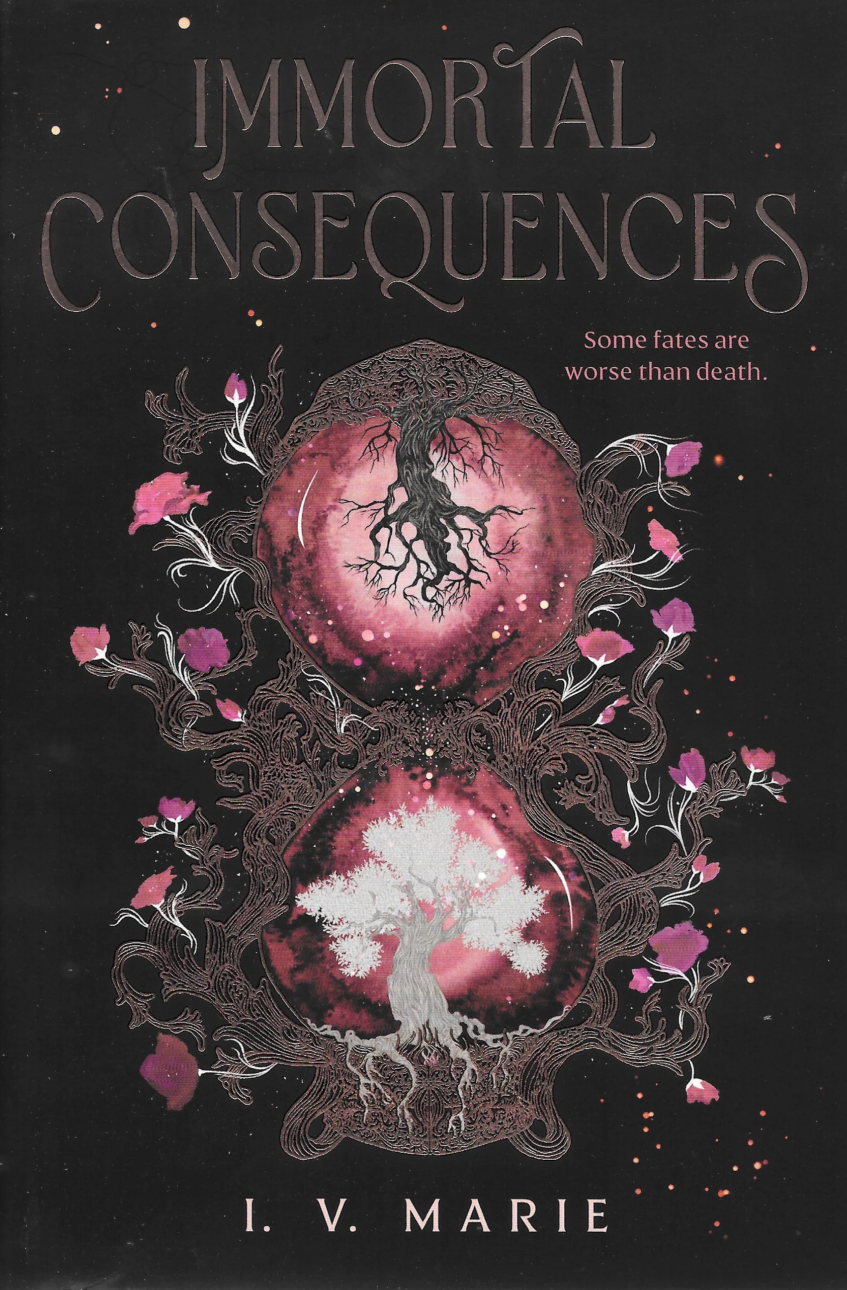 immortal consequences by I.V. Marie, a young adult fantasy book taking place in the afterlife