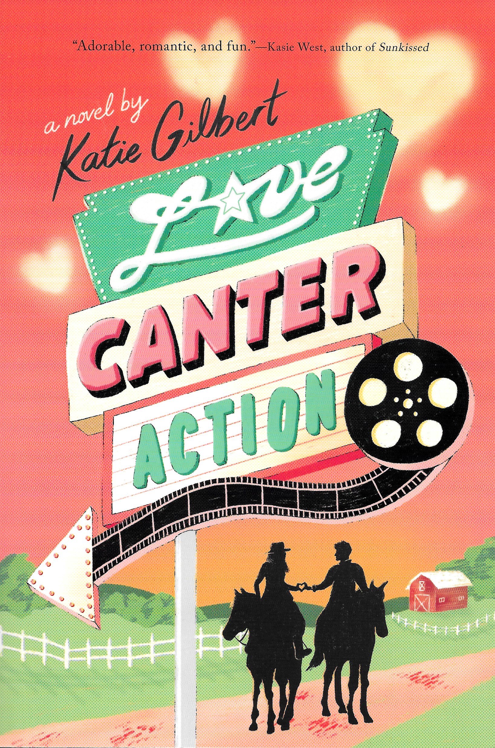 love, canter, action by katie gilbert, a young adult romance novel about movie stars and horses