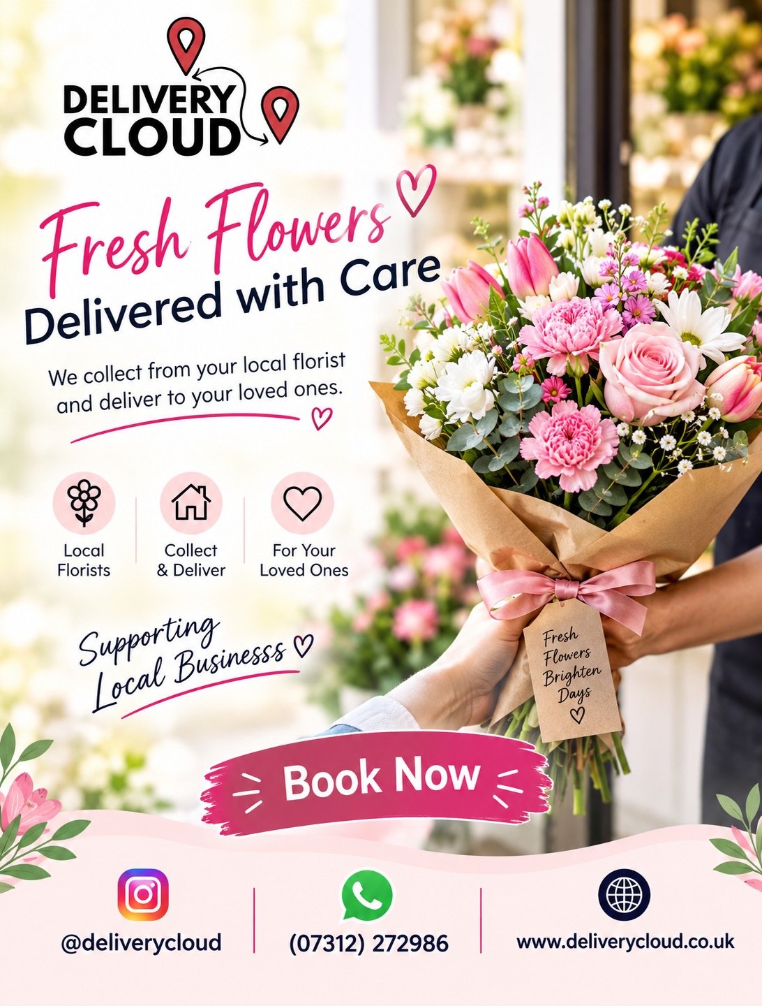 💐 Flowers Picked Up with Care, Delivered with Love! 🌸💗

A few examples of the deliveries we had for local florists and customers who wanted to send a little love to someone special. 💐❤️

Whether you&rsquo;re ordering flowers from your favourite l