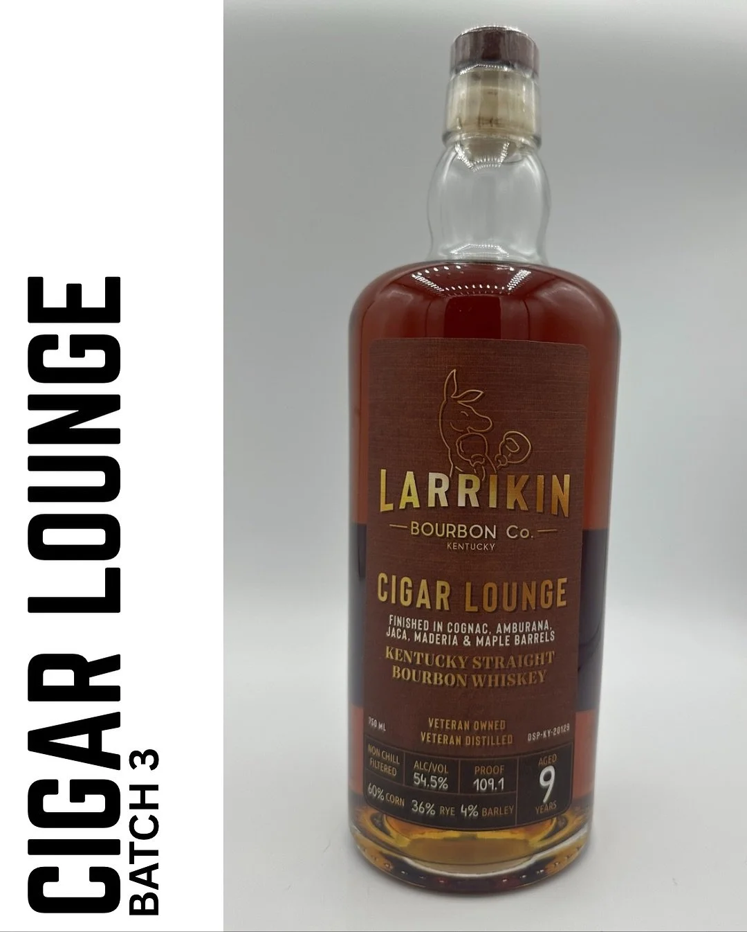 Good news! Cigar Lounge Batch 3 is NOW available at the distillery. Come and getcha a bottle before they&rsquo;re gone again!