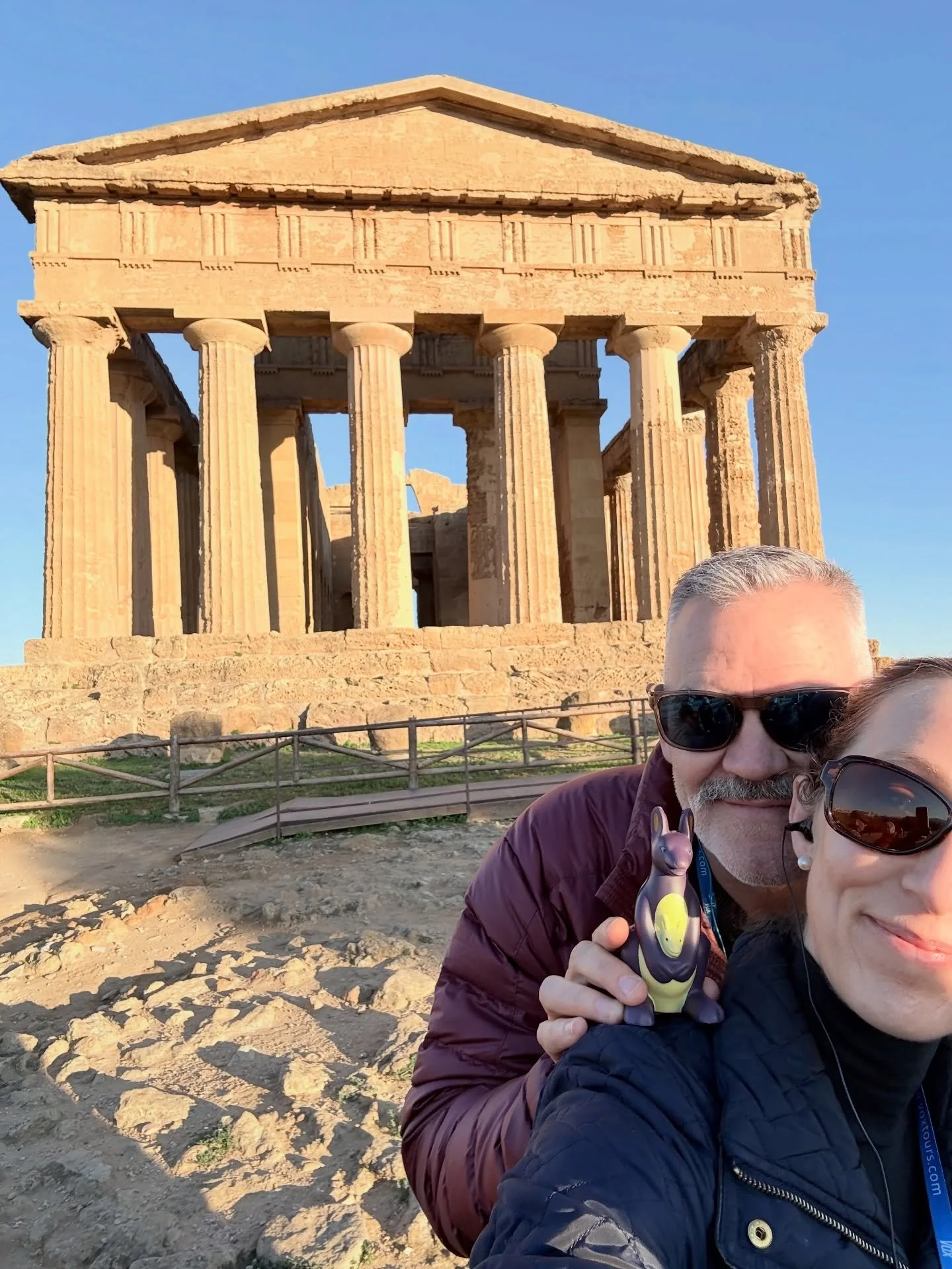 Larry living it up in Sicily. 🦘