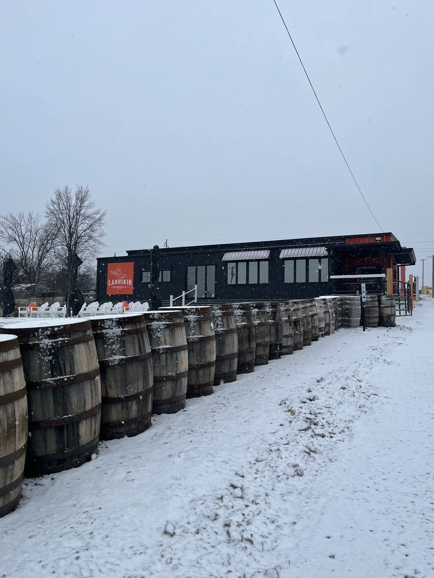 Man, we gotta say it&hellip; Larrikin looks pretty in white. Opening at 12p today because of this slushy white stuff!