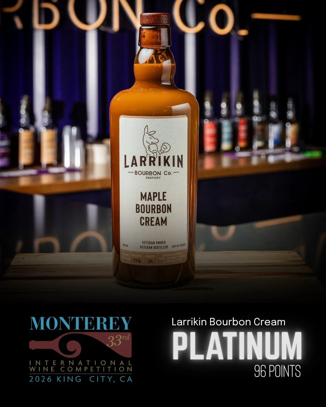 Turns out the judges have bloody good taste. 🥃

🏆 PLATINUM (96 pts) &ndash; Maple Bourbon Cream
🏆 DIRECTORS AWARD Best Whiskey Under 50% ABV - Rosewater
🏆 DIRECTORS AWARD Best Cream Liqueur - Bourbon Cream
🥇 GOLD &ndash; Small Batch
🥇 GOLD &nda