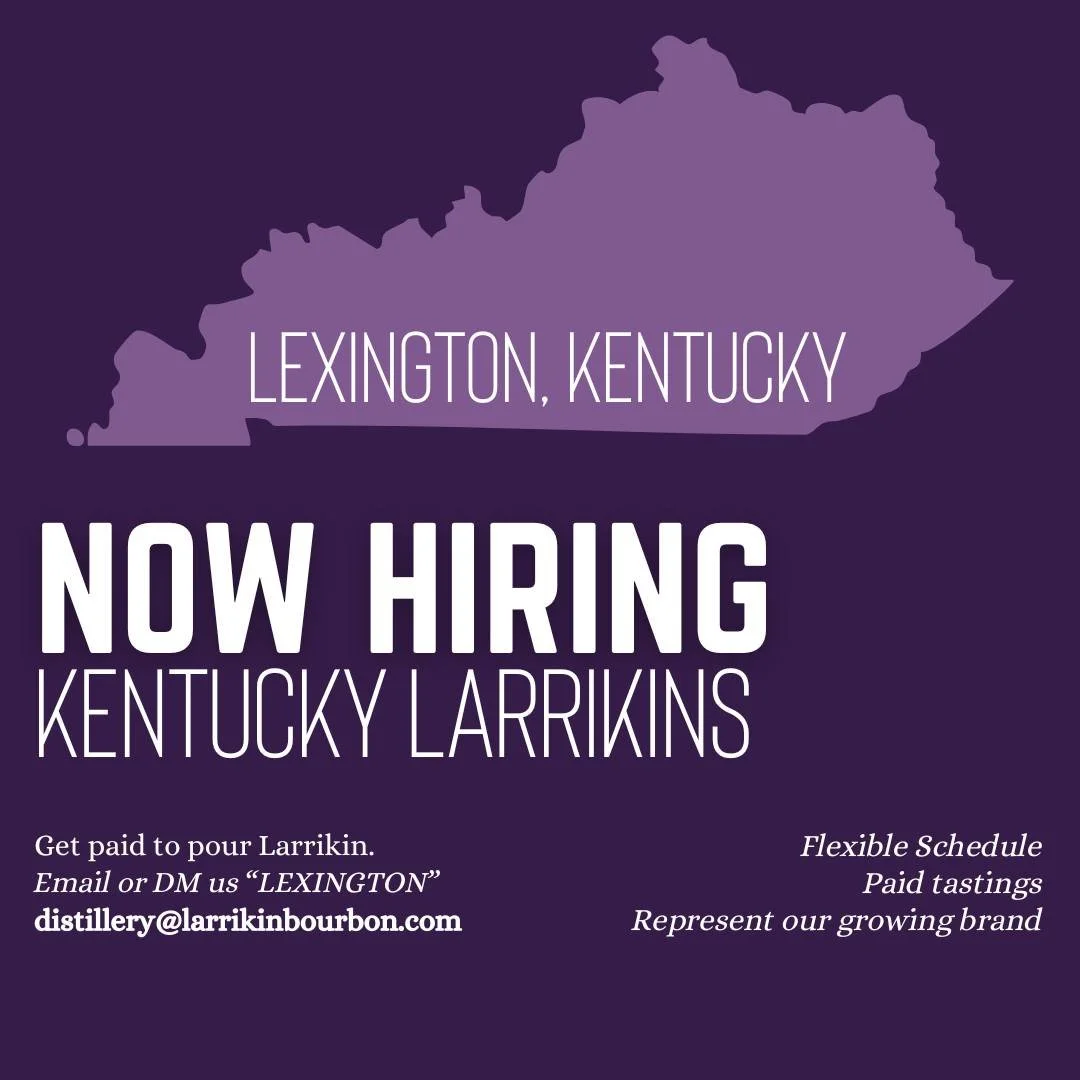 Lexington Larrikin has a nice ring to it 😁  So good news, we&rsquo;re hiring.

Get paid to pour Larrikin, run tastings, and represent a fast-growing bourbon brand in the Lexington KY area.

Flexible schedule. Paid tastings.

DM &ldquo;LEXINGTON&rdqu