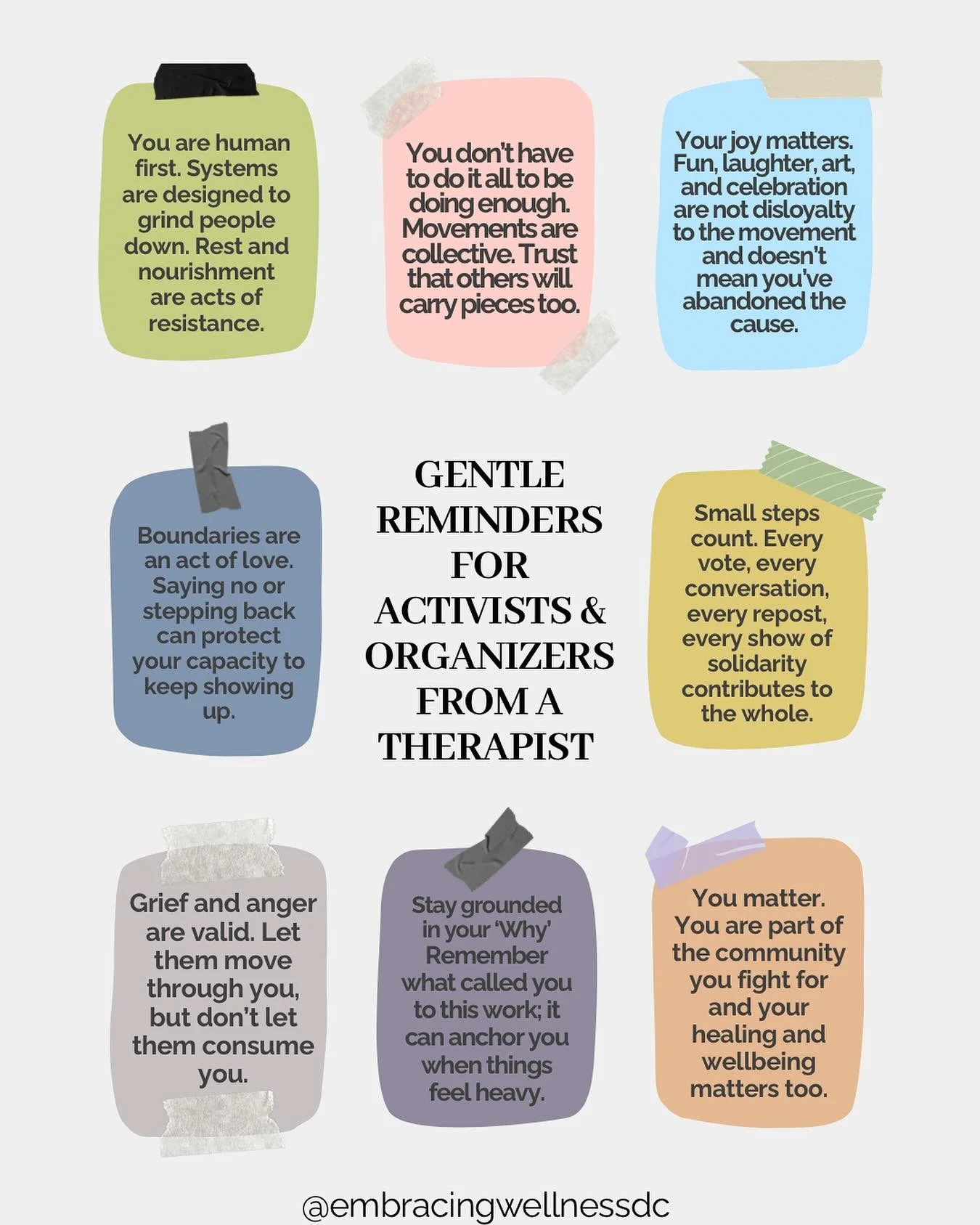 ✨ Gentle reminders for activists &amp; organizers ✨

It&rsquo;s easy to believe that you must always be doing more. But the reality is that your worth isn&rsquo;t tied to productivity or output, and you are already being and doing enough. 🌱

Oppress