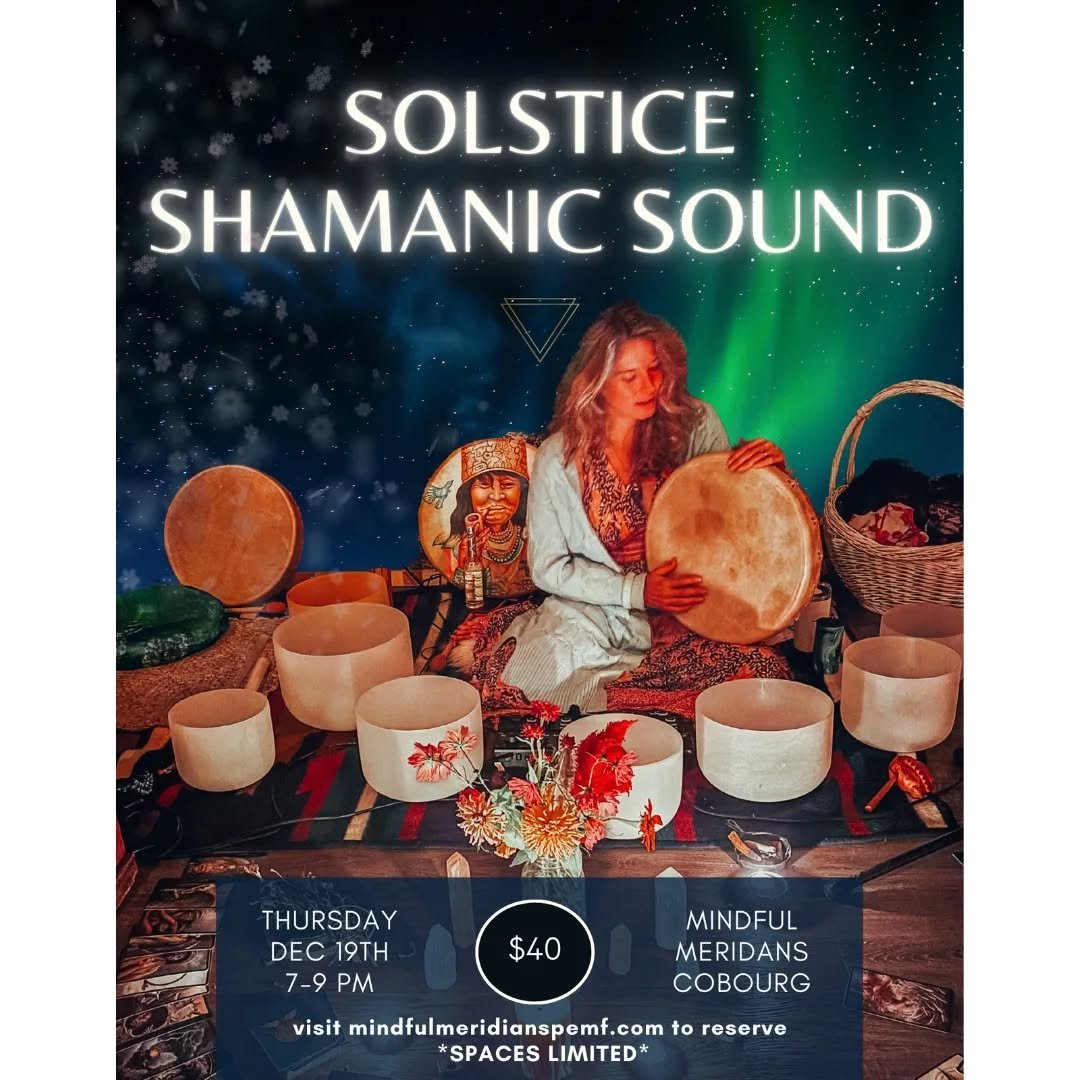 ✨ Solstice Shamanic Sound ✨

Join us for a magical evening as we celebrate the Winter Solstice with a transformative Shamanic Sound experience.🌛 

Embrace the power of sound, energy, and intention.

Through healing vibrations of sound bowls, sacred 