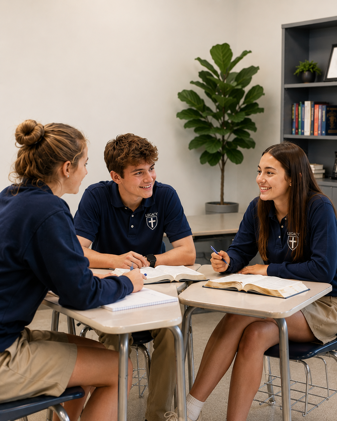 Group of students engaged in discussion