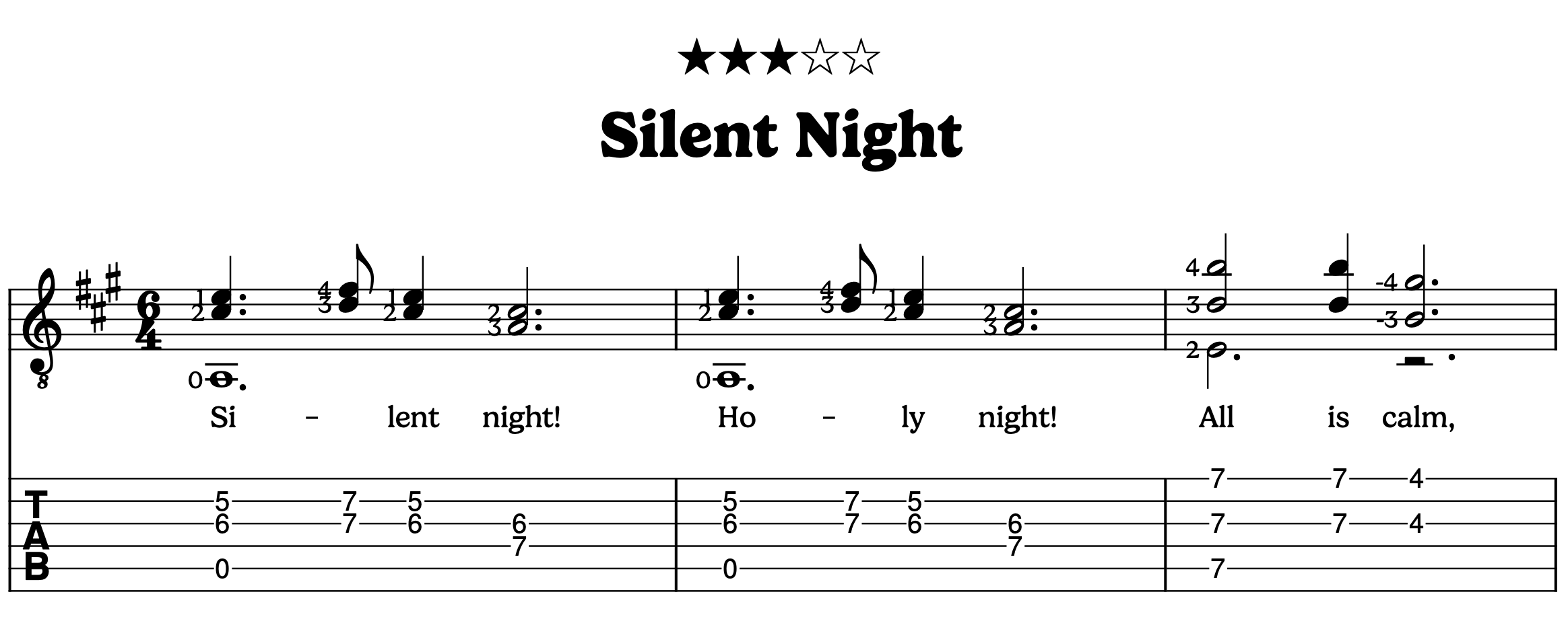 Silent Night - Intermediate Solo
