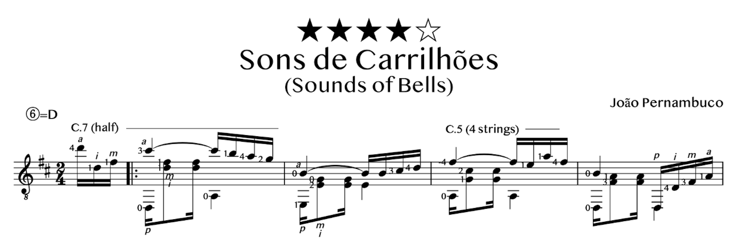 Sons de Carrilhões (Sounds of Bells) - Advanced Solo (Staff Only)