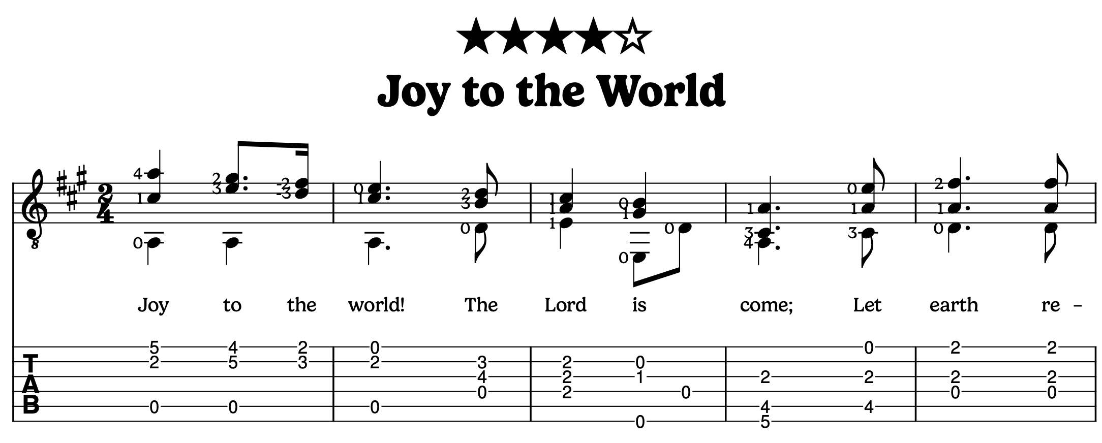 Joy to the World - Advanced Solo