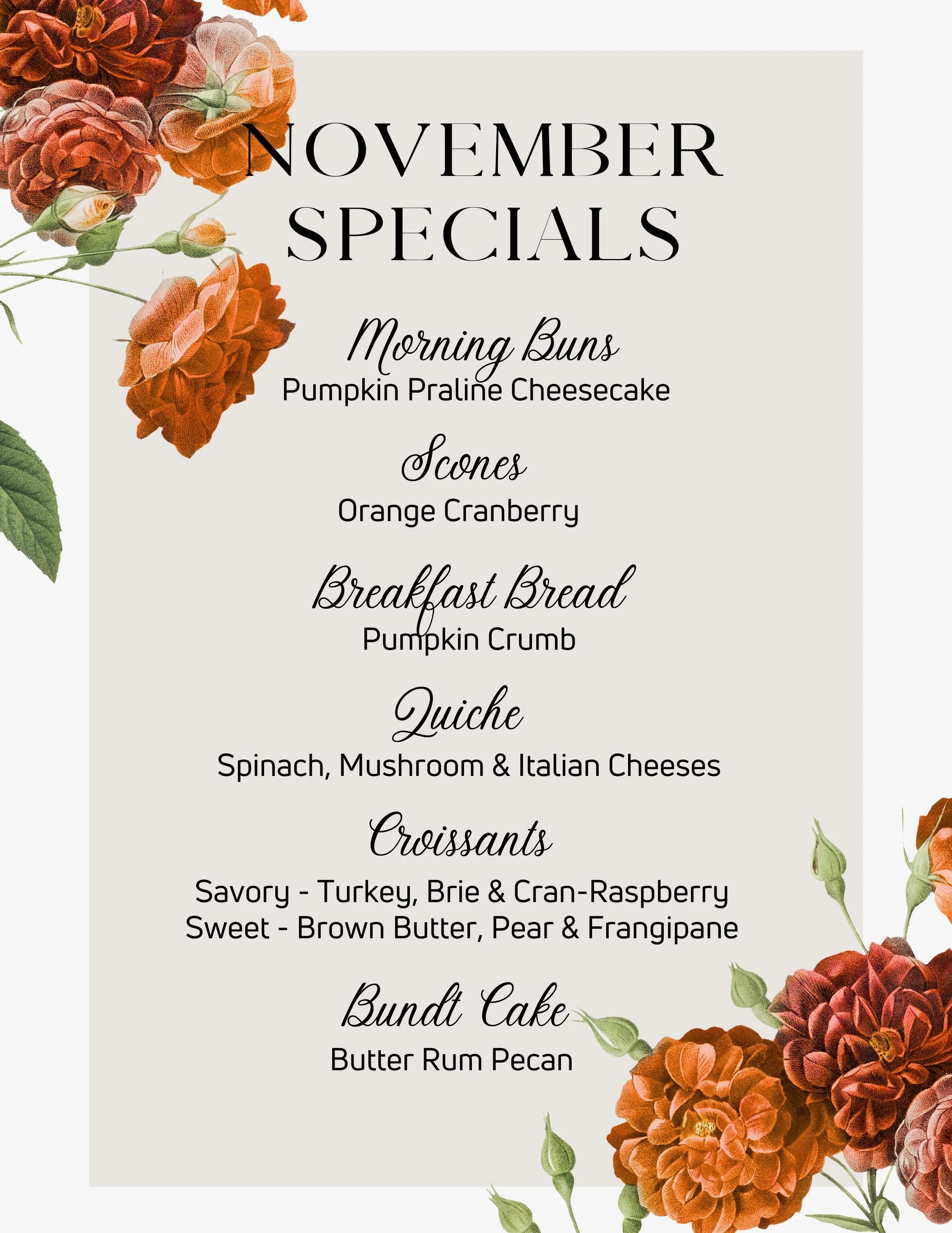 November 2025 Monthly Specials