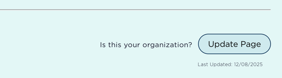 screenshot of update page button