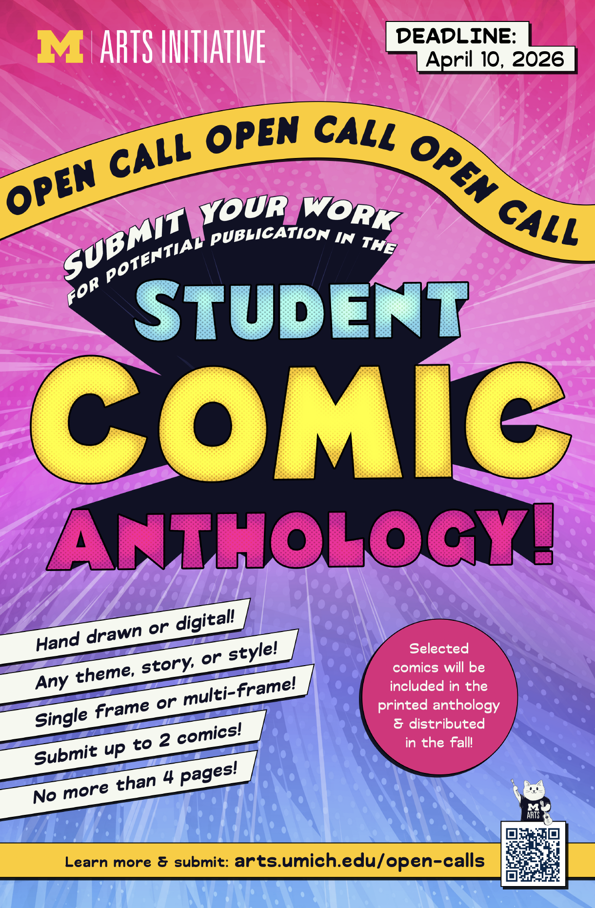 submit your work for a student comic anthology
