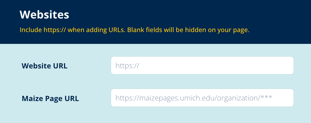 screenshot of form websites