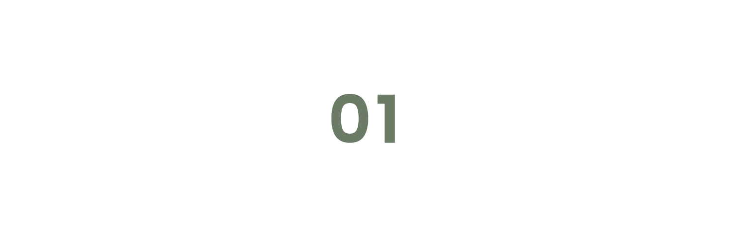 Close-up of a circular indicator with the number 01 inside, likely part of a countdown or step-by-step guide.