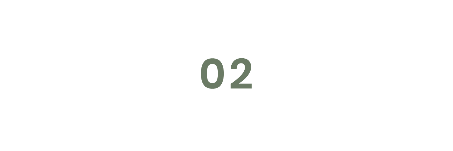 Graphic with a black background, a white circular ring, and the number '02' inside the circle.