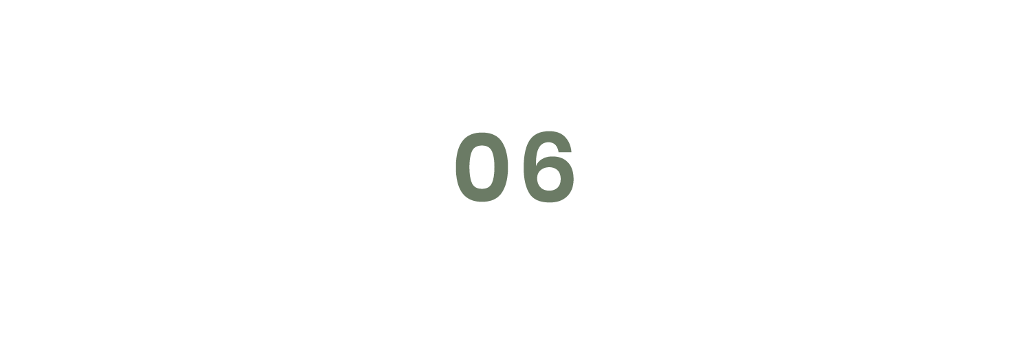 Digital timer showing the number 06 in the center within a white circle on a black background.