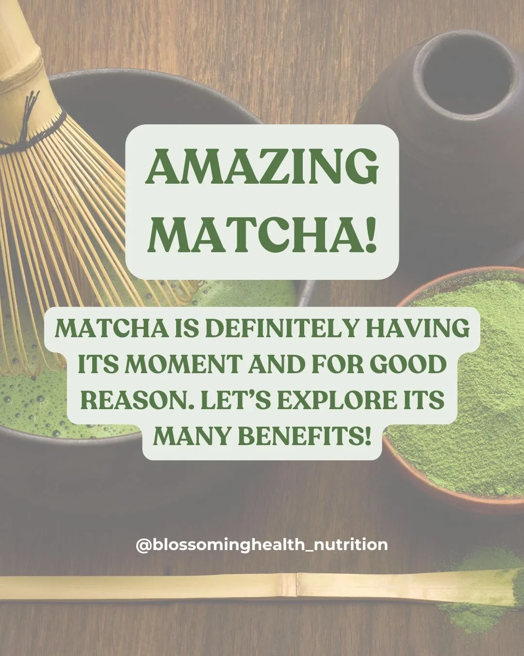 Who else loves a good matcha?! 🍵 

I first got into matcha about 15-20 years ago when I was discovering the benefits of green tea. It eventually took a back seat once I discovered coffee&hellip; but lately matcha is everywhere, and my love for it is