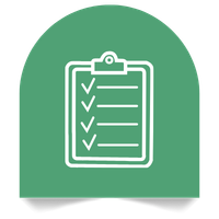 Checklist on a clipboard with multiple checkmarks.