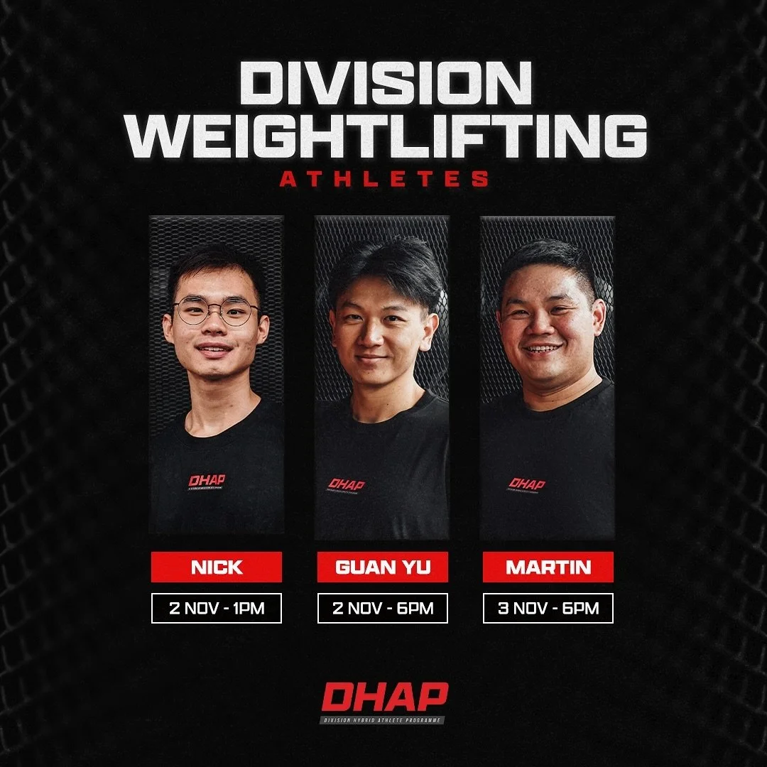 DHAP ATHLETE SPOTLIGHT: 
WEIGHTLIFTING

Presenting our 3 DHAP Athletes who will be lifting at this weekend&rsquo;s @swfsg Singapore Weightlifting Open!

After weeks of disciplined self-training sessions and Sunday team sessions, they&rsquo;re here to
