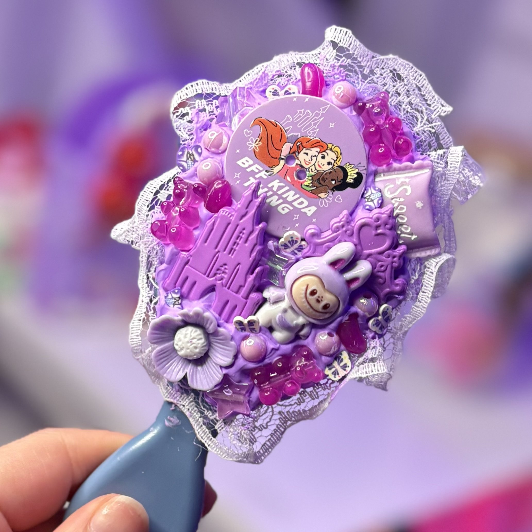 Purple cake mini brush
