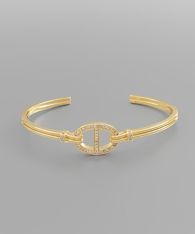 Dale-Pave Anchor Accent Cuff Bracelet