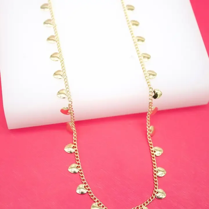 18K Gold Heart Choker - Stylish and Fashionable Design