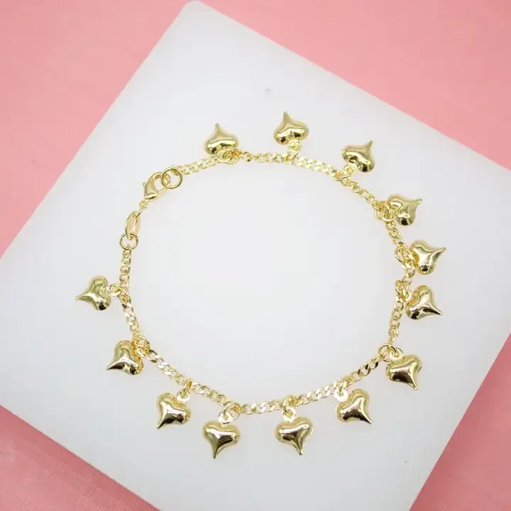 Small Heart Charm Bracelet