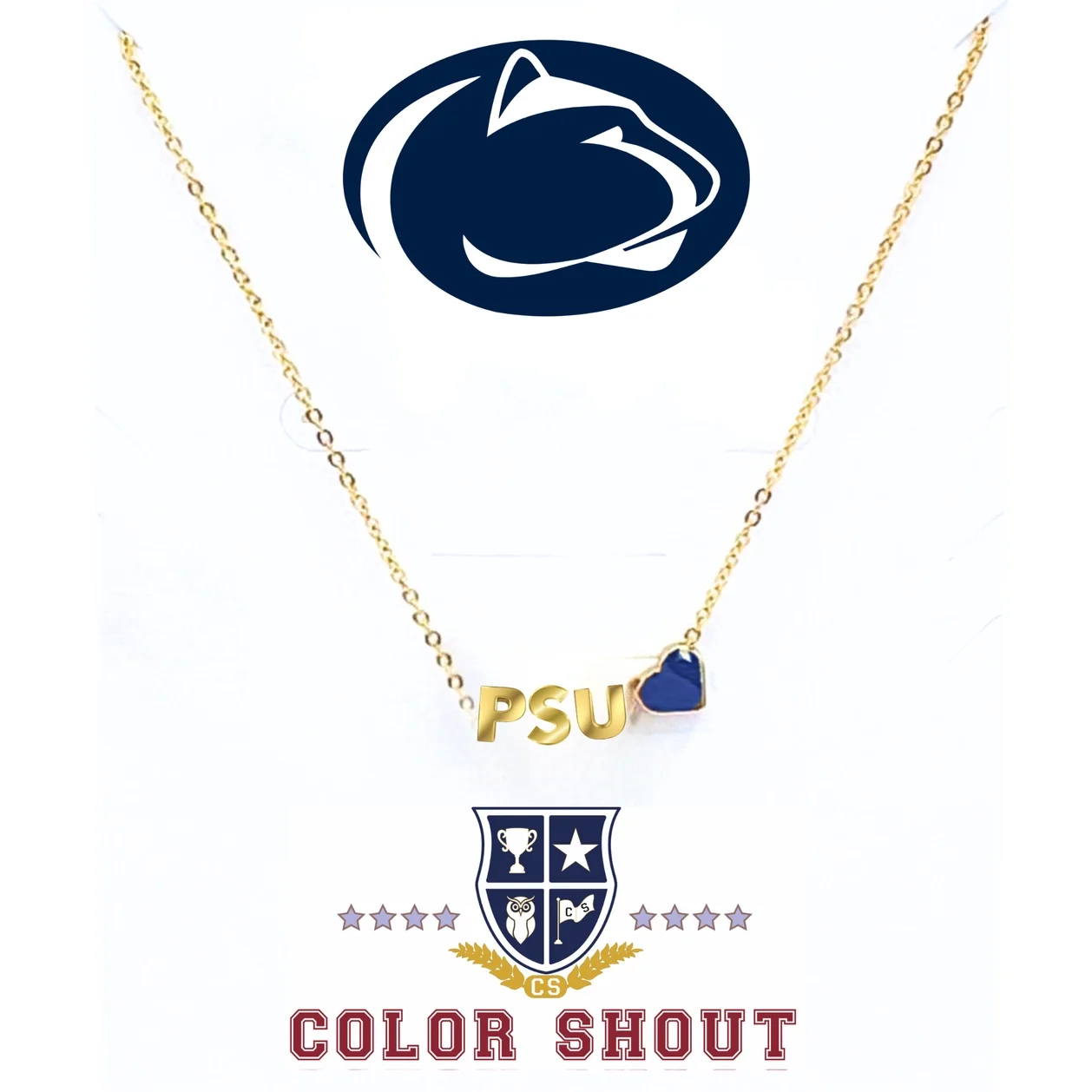 I Love My College Heart Necklace