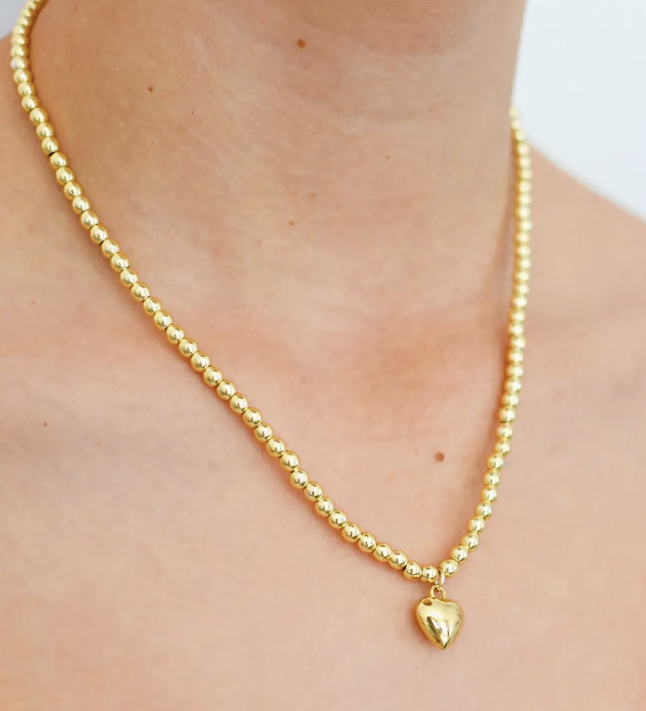 Beaded Heart Necklace
