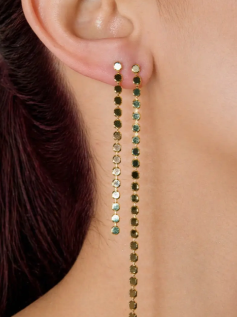 Disc Chain Drop Earrings