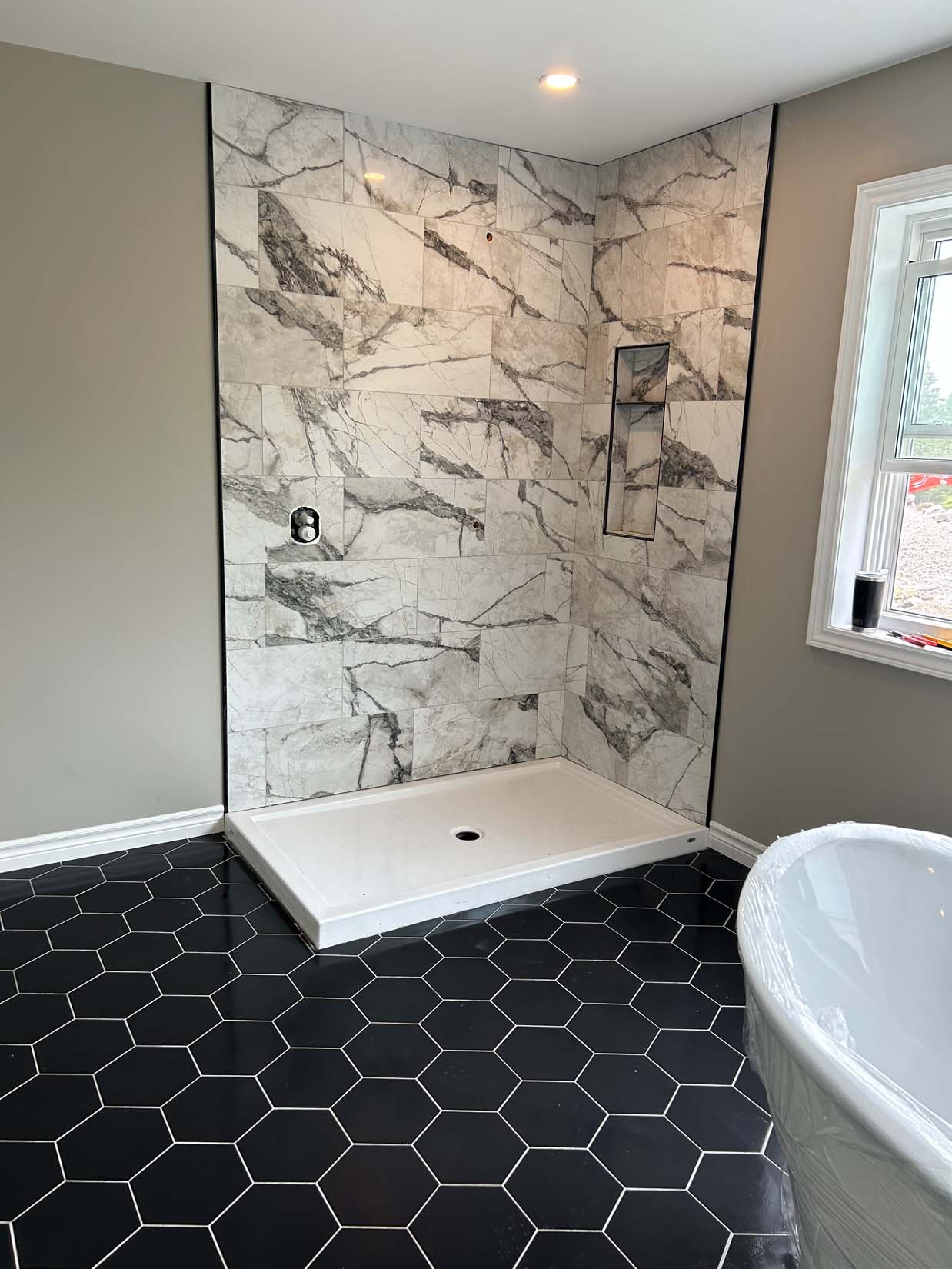 Custom Shower, Bathroom, and Finishing Touches